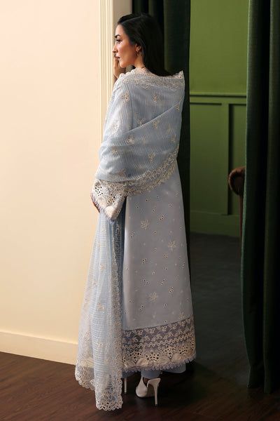 Afrozeh Crimsal sky blue embroidered lawn suit, photo 2