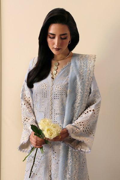 Afrozeh Crimsal sky blue embroidered lawn suit, photo 3