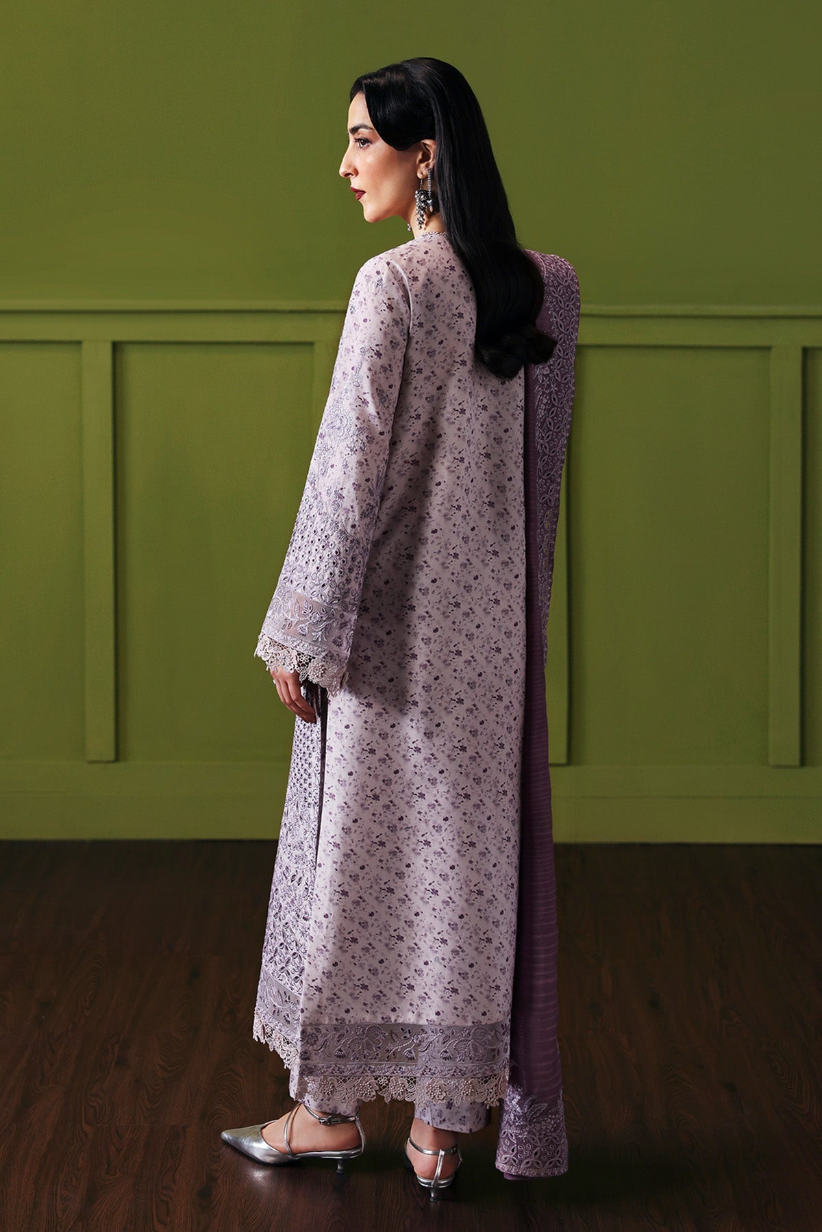 Afrozeh | Rhythm RTW | Empress-Brand:Afrozeh-Type:Ladies Clothes-Lilac Gray-Lawn-House of Maryam- Buy in UK, USA