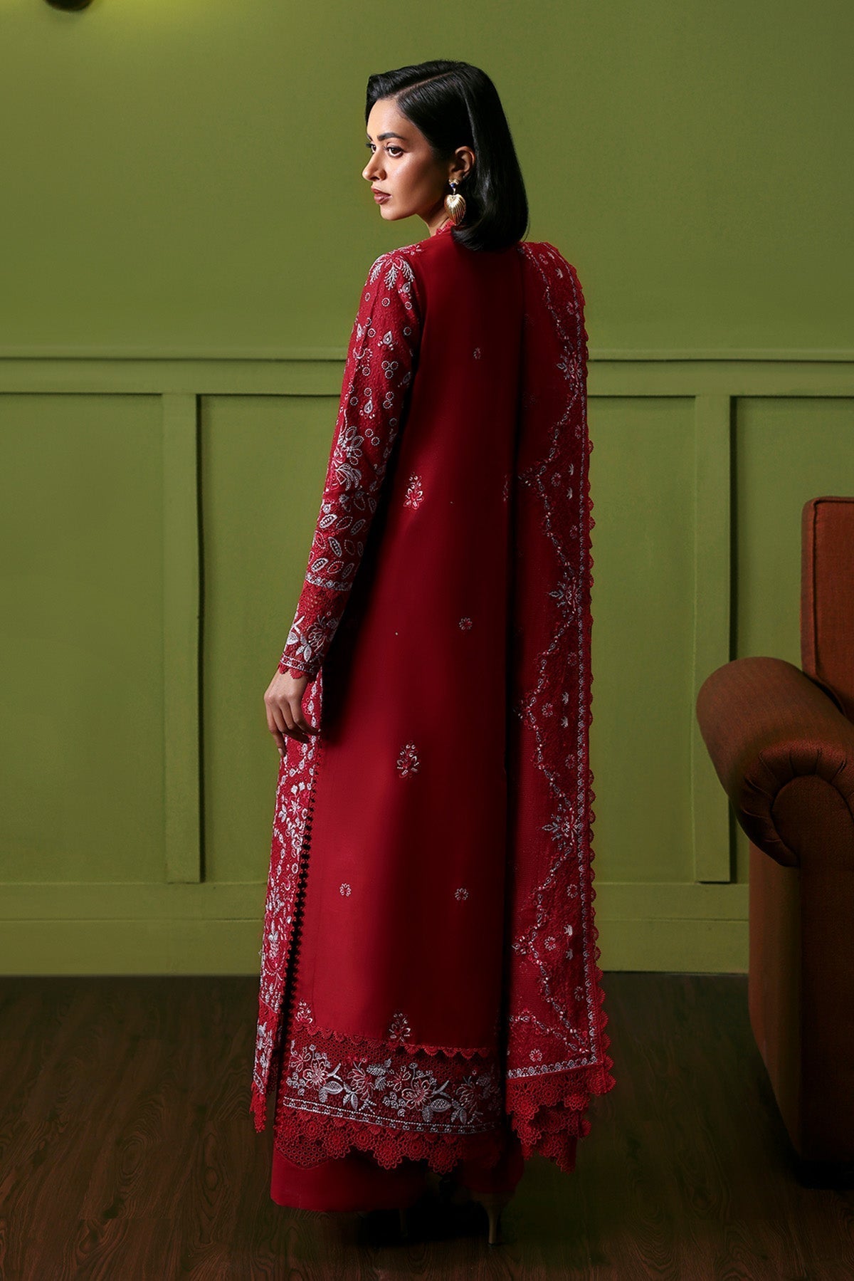 Afrozeh | Rhythm RTW | Melodia-Brand:Afrozeh-Type:Ladies Clothes-Haute Red-Lawn-House of Maryam- Buy in UK, USA
