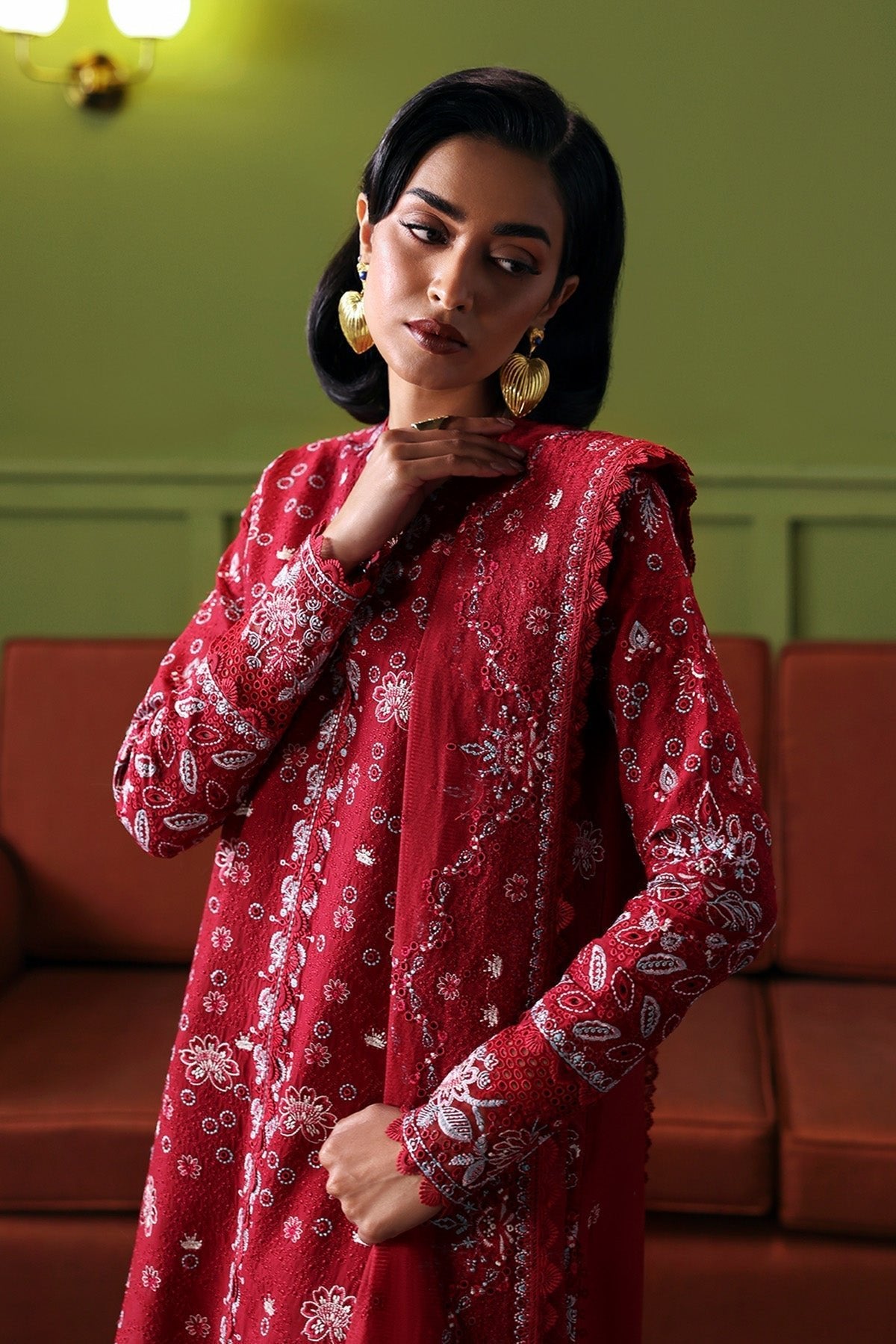 Afrozeh | Rhythm RTW | Melodia-Brand:Afrozeh-Type:Ladies Clothes-Haute Red-Lawn-House of Maryam- Buy in UK, USA