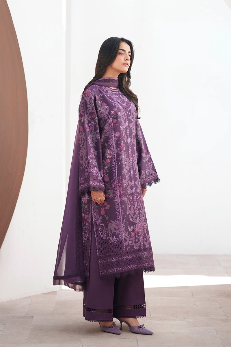 Afrozeh | Sunspell 26 | AURYN-Brand:Afrozeh-Type:Ladies Clothes-Dark Purple-Lawn-House of Maryam- Buy in UK, USA