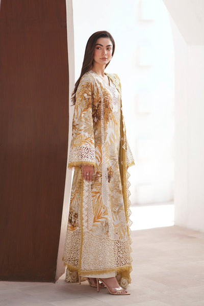 Afrozeh Calyra skin tone and brown embroidered lawn suit, photo 5