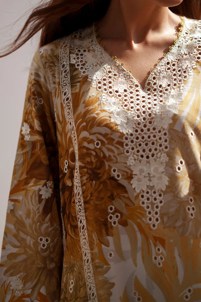 Afrozeh Calyra skin tone and brown embroidered lawn suit, photo 4