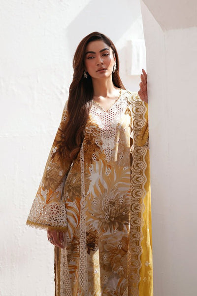 Afrozeh Calyra skin tone and brown embroidered lawn suit, photo 3