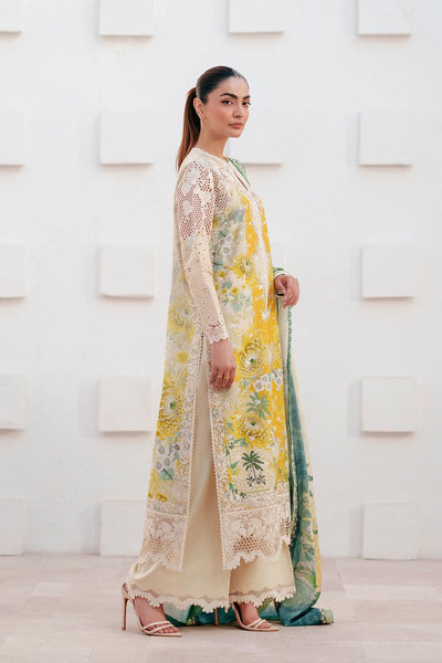 Afrozeh Liorae mustard embroidered lawn suit, photo 4