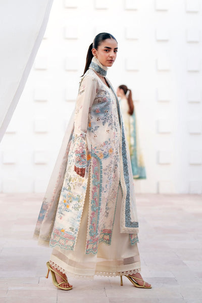 Afrozeh Nurelle white embroidered lawn suit, photo 4