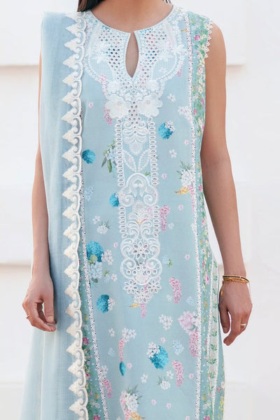 Afrozeh Rosyra steel grey printed lawn suit, photo 3