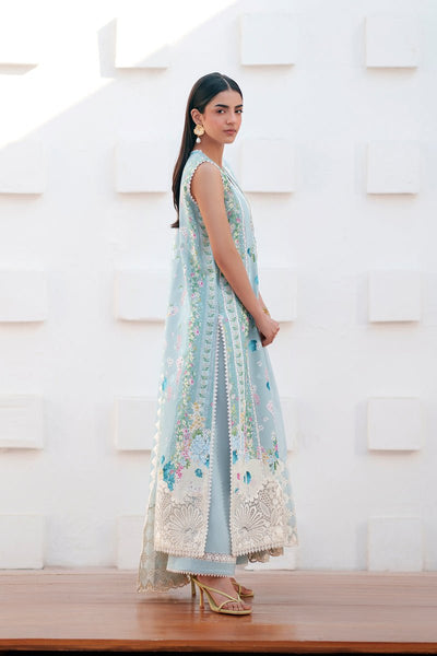 Afrozeh Rosyra steel grey printed lawn suit, photo 2