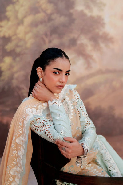 Afrozeh Velyra light green and beige embroidered lawn suit, photo 4