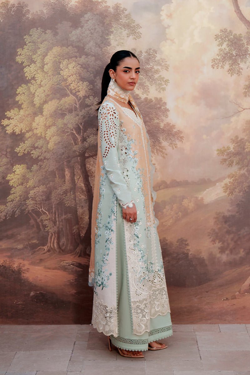 Afrozeh Velyra light green and beige embroidered lawn suit, photo 2