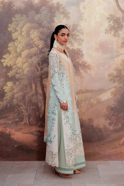 Afrozeh Velyra light green and beige embroidered lawn suit, photo 2