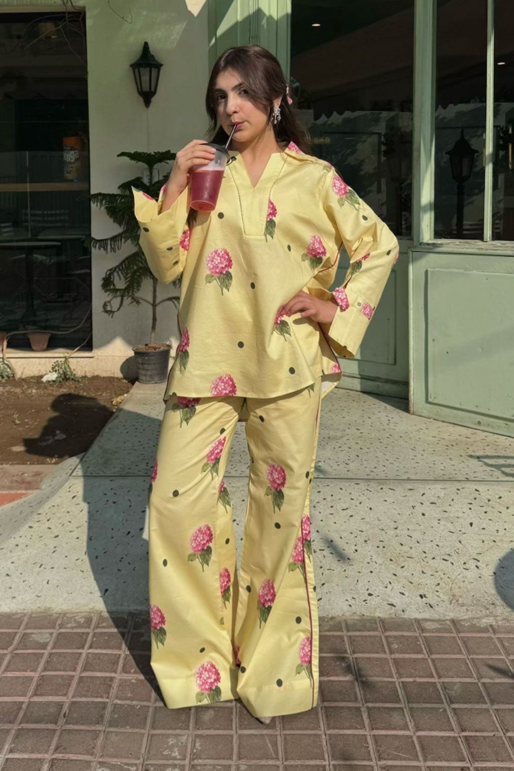 Afsanah | The Print Edit | AP-306-Brand:Afsanah-Type:Ladies Clothes-Lemon Yellow-Lawn-House of Maryam- Buy in UK, USA