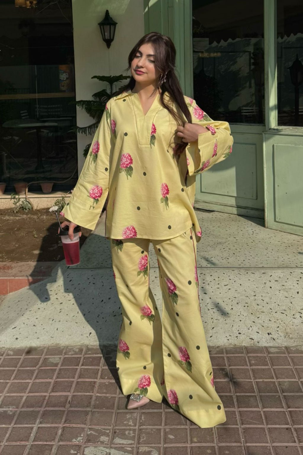 Afsanah | The Print Edit | AP-306-Brand:Afsanah-Type:Ladies Clothes-Lemon Yellow-Lawn-House of Maryam- Buy in UK, USA