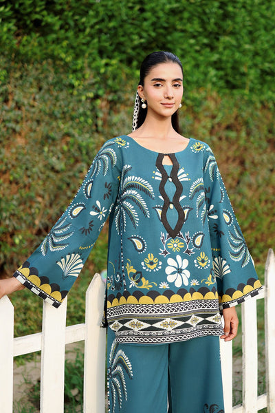 Afsanah | The Print Edit | AP-316-Brand:Afsanah-Type:Ladies Clothes-Teal Blue-Lawn-House of Maryam- Buy in UK, USA