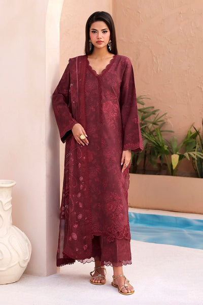 Afsanah | The Summer Palette | AL-201-Brand:Afsanah-Type:Ladies Clothes-Maroon-Lawn-House of Maryam- Buy in UK, USA
