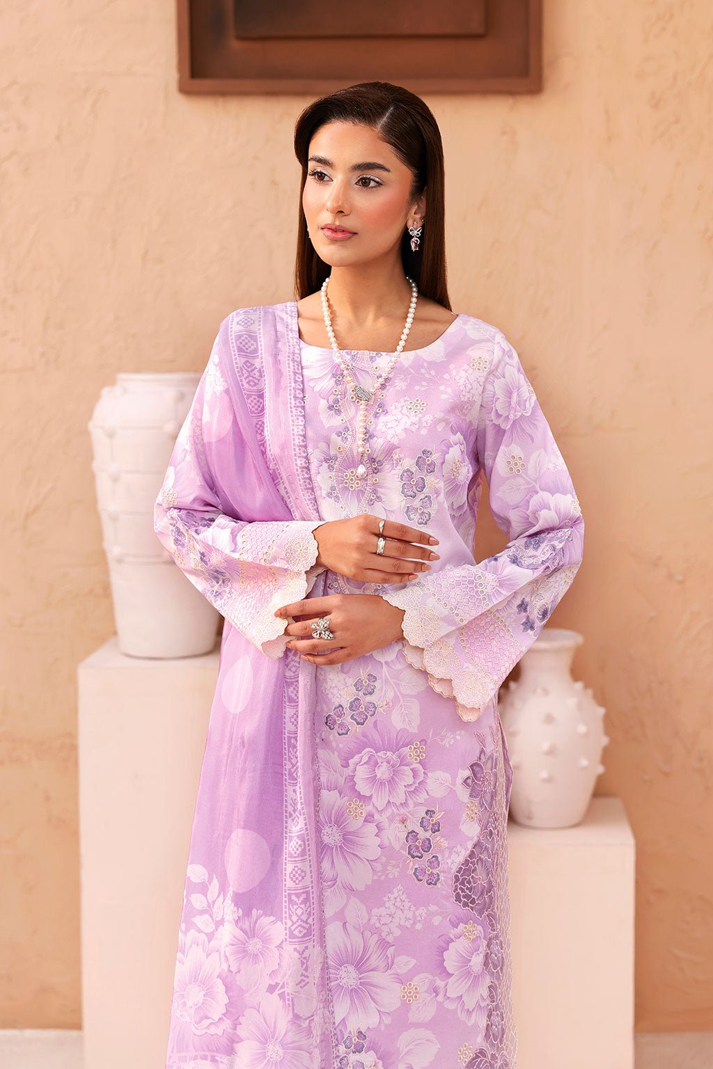 Afsanah | The Summer Palette | AL-202-Brand:Afsanah-Type:Ladies Clothes-Lilac-Lawn-House of Maryam- Buy in UK, USA