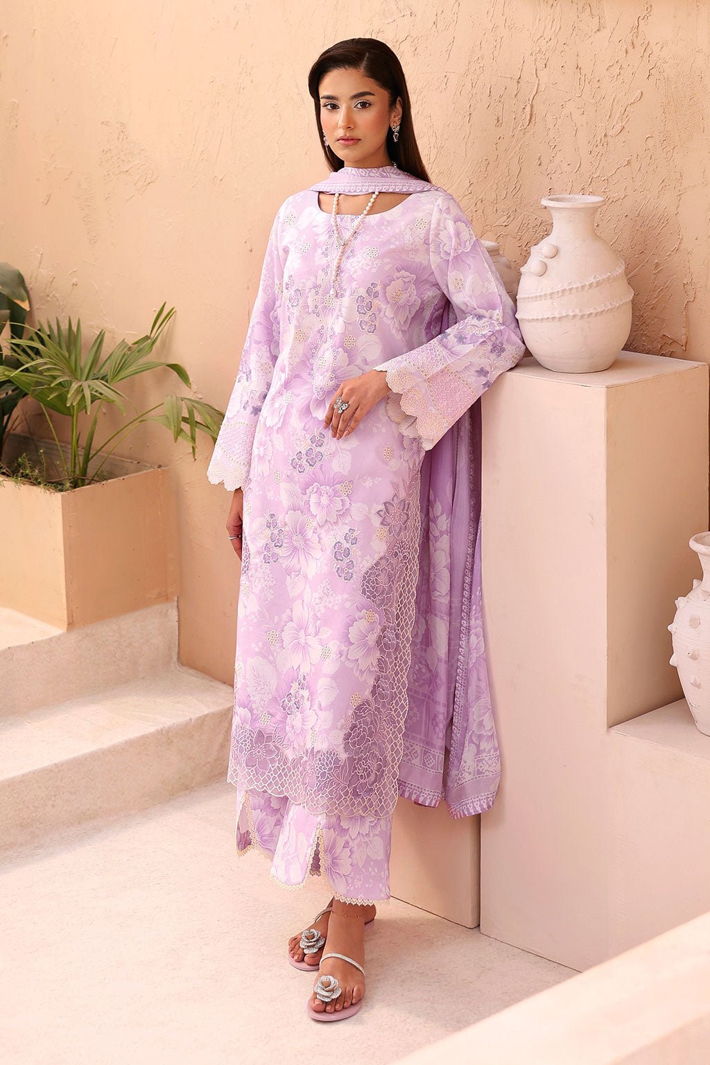 Afsanah | The Summer Palette | AL-202-Brand:Afsanah-Type:Ladies Clothes-Lilac-Lawn-House of Maryam- Buy in UK, USA