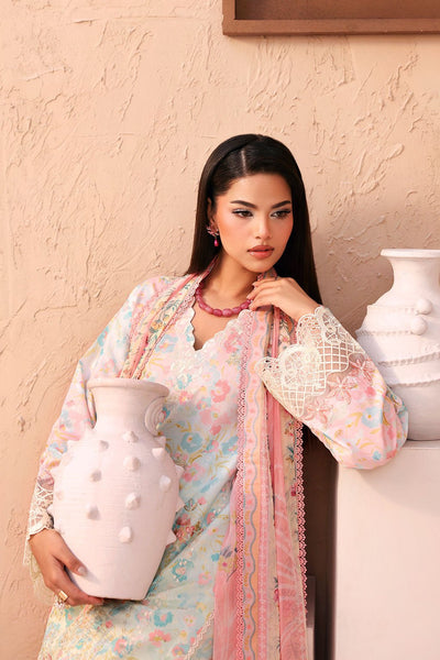 Afsanah | The Summer Palette | AL-203-Brand:Afsanah-Type:Ladies Clothes-Ivory-Lawn-House of Maryam- Buy in UK, USA