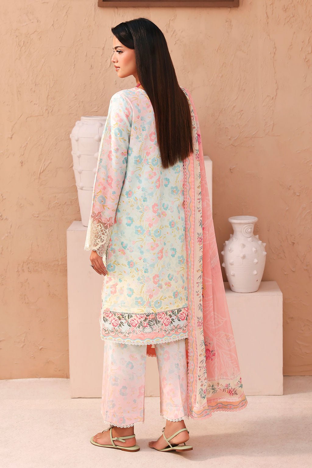 Afsanah | The Summer Palette | AL-203-Brand:Afsanah-Type:Ladies Clothes-Ivory-Lawn-House of Maryam- Buy in UK, USA