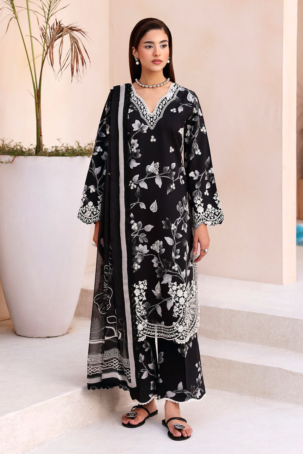 Afsanah | The Summer Palette | AL-204-Brand:Afsanah-Type:Ladies Clothes-Black-Lawn-House of Maryam- Buy in UK, USA