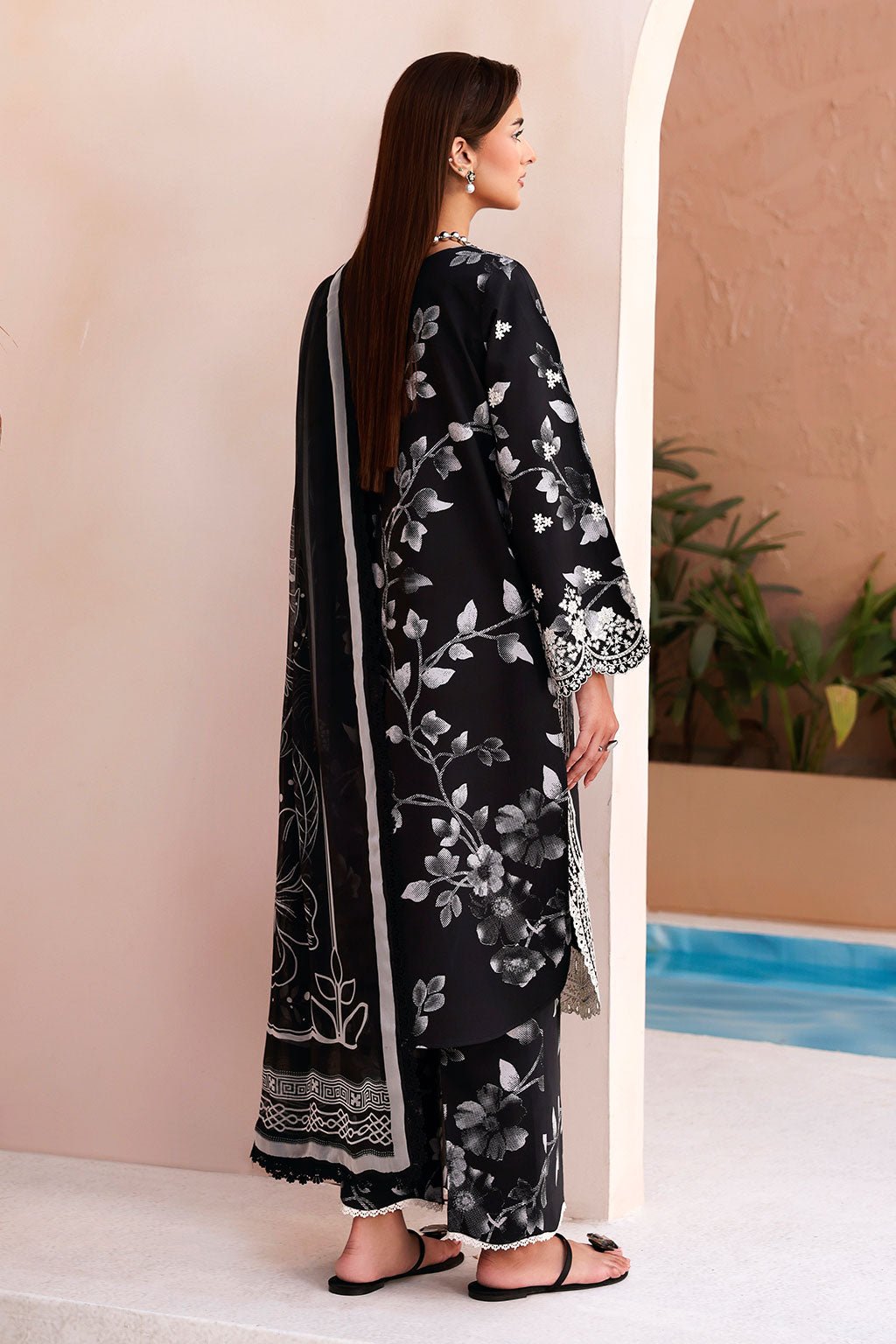 Afsanah | The Summer Palette | AL-204-Brand:Afsanah-Type:Ladies Clothes-Black-Lawn-House of Maryam- Buy in UK, USA