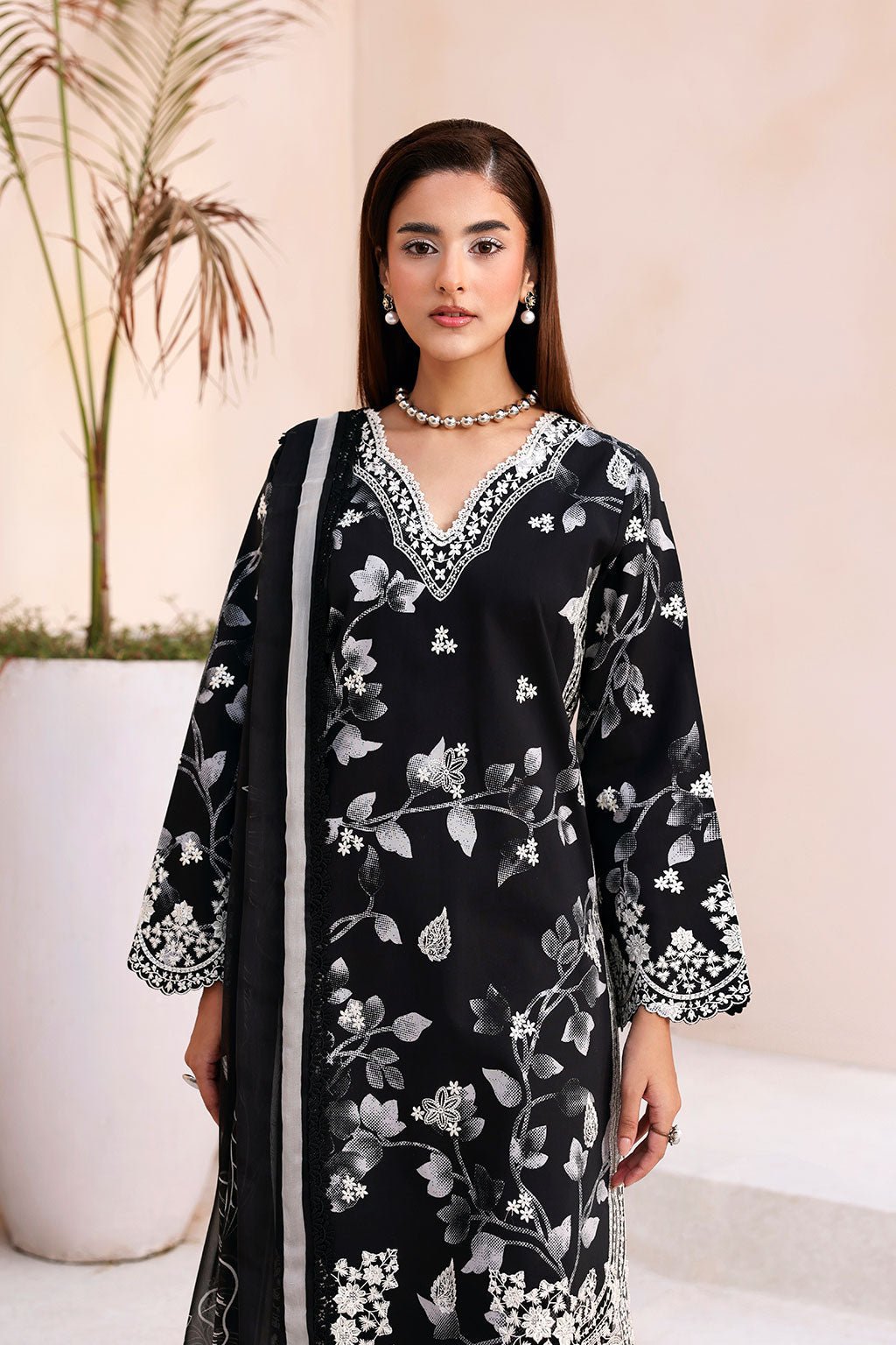 Afsanah | The Summer Palette | AL-204-Brand:Afsanah-Type:Ladies Clothes-Black-Lawn-House of Maryam- Buy in UK, USA