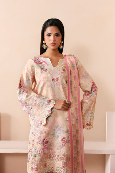Afsanah | The Summer Palette | AL-205-Brand:Afsanah-Type:Ladies Clothes-Pale Peach-Lawn-House of Maryam- Buy in UK, USA