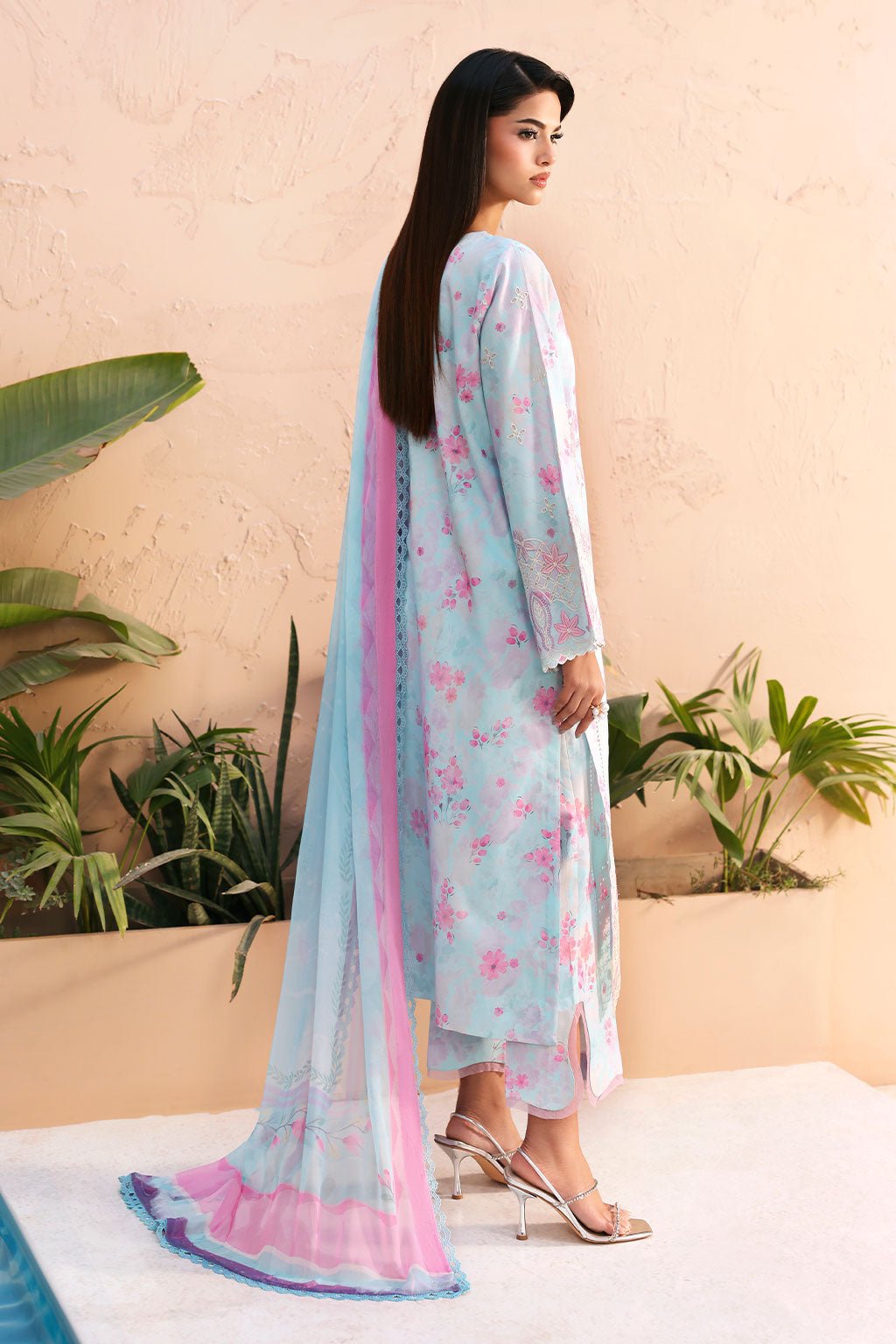 Afsanah | The Summer Palette | AL-206-Brand:Afsanah-Type:Ladies Clothes-Sky Blue-Lawn-House of Maryam- Buy in UK, USA