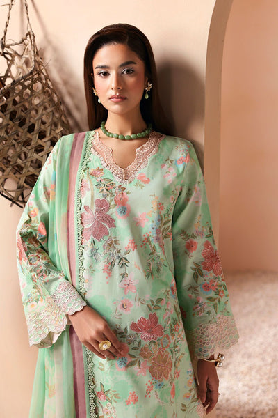 Afsanah | The Summer Palette | AL-207-Brand:Afsanah-Type:Ladies Clothes-Pastel Mint-Lawn-House of Maryam- Buy in UK, USA