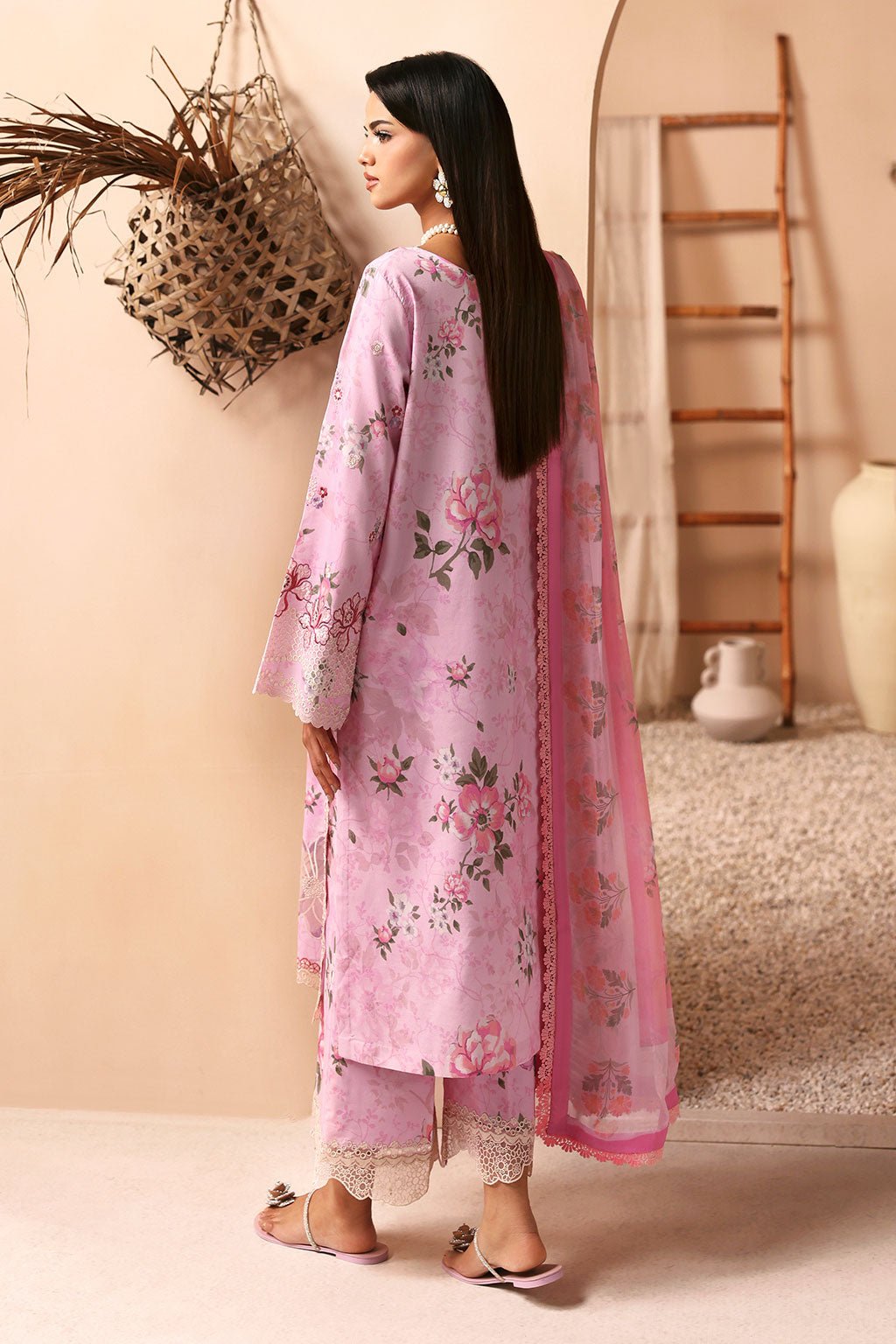 Afsanah | The Summer Palette | AL-208-Brand:Afsanah-Type:Ladies Clothes-Rose Pink-Lawn-House of Maryam- Buy in UK, USA
