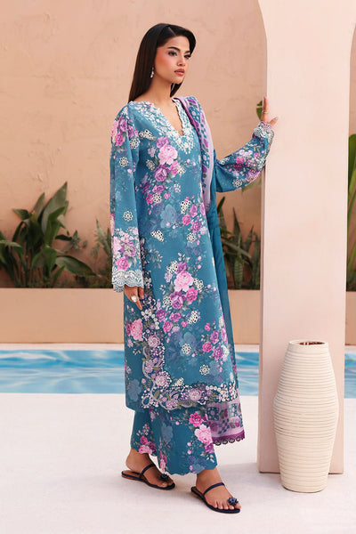 Afsanah | The Summer Palette | AL-209-Brand:Afsanah-Type:Ladies Clothes-Teal Blue-Lawn-House of Maryam- Buy in UK, USA