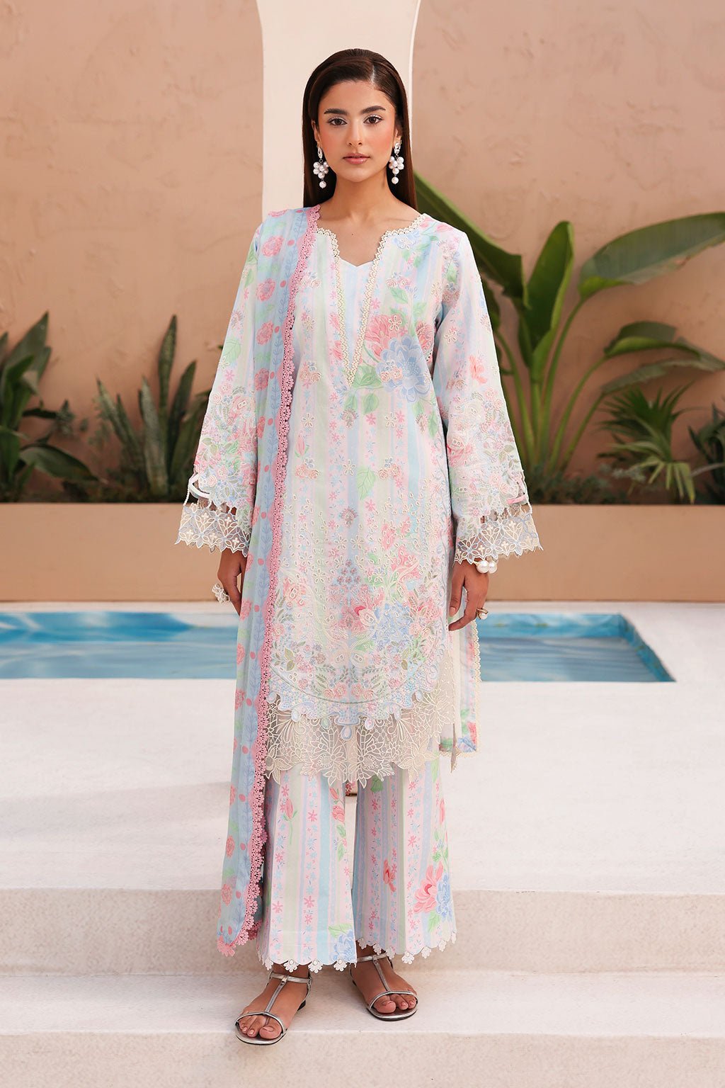 Afsanah | The Summer Palette | AL-210-Brand:Afsanah-Type:Ladies Clothes-Off White-Lawn-House of Maryam- Buy in UK, USA