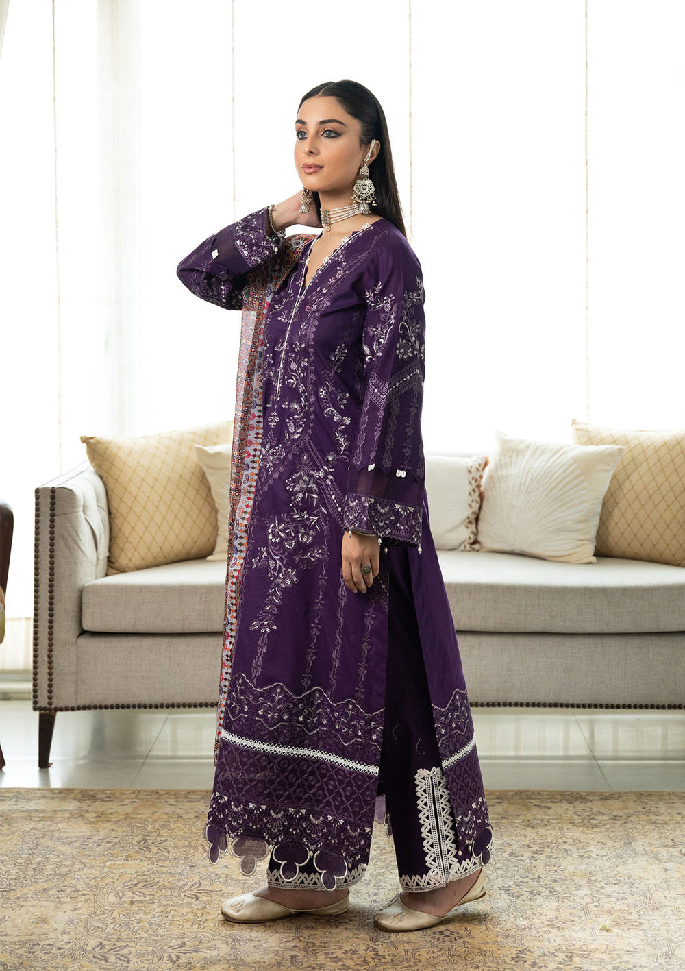 Aik Atelier | Samah Lawn 24 | LOOK 03 -  Aik Atelier Luxury - Original Designer Dress - House of Maryam