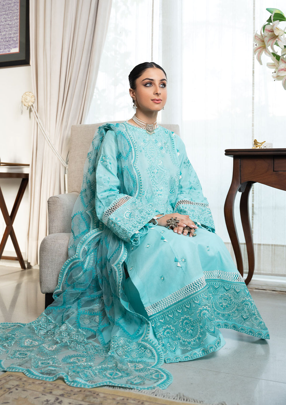 Aik Atelier | Samah Lawn 24 | LOOK 05 -  Aik Atelier Luxury - Original Designer Dress - House of Maryam