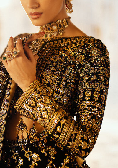 Aik Atelier Dastoor - Look 01 ebony velvet lehenga choli, photo 3