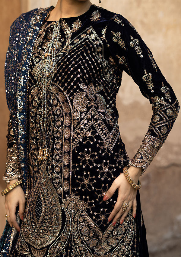 Aik Atelier Dastoor - Look 07 midnight sapphire velvet formal suit, photo 4
