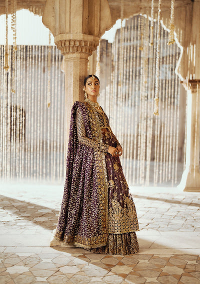 Aik Atelier Dastoor - Look 10 violet velvet and net formal suit, photo 2