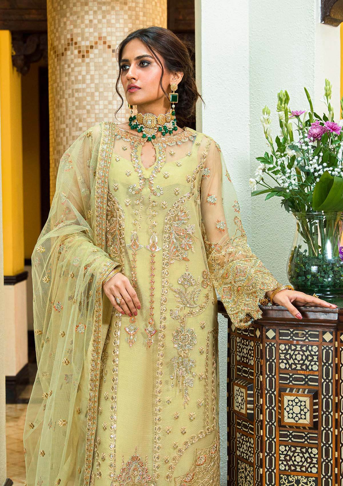 Aik Atelier | Formals Collection | GLOSSIER - LOOK 05 -  Aik Atelier Formal - Original Designer Dress - House of Maryam