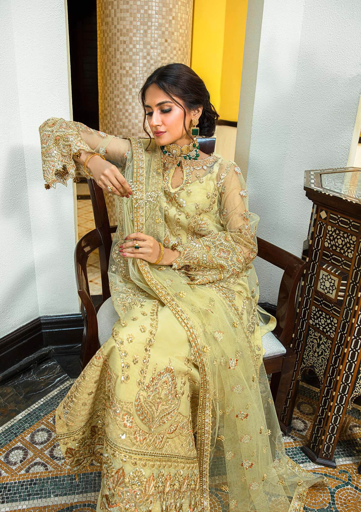 Aik Atelier | Formals Collection | GLOSSIER - LOOK 05 -  Aik Atelier Formal - Original Designer Dress - House of Maryam