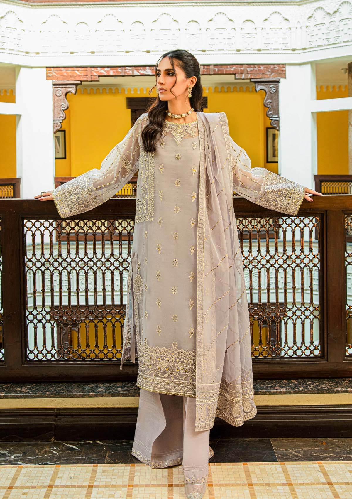 Aik Atelier | Formals Collection | GLOSSIER - LOOK 07 by Designer Aik Atelier - House of Maryam - Pakistani Designer Ethnic Wear in {{ shop.shopifyCountryName }}