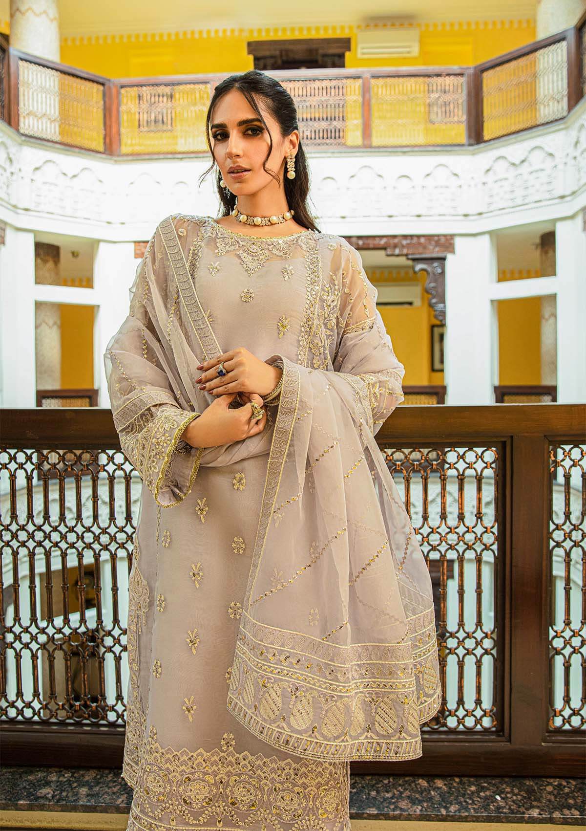 Aik Atelier | Formals Collection | GLOSSIER - LOOK 07 by Designer Aik Atelier - House of Maryam - Pakistani Designer Ethnic Wear in {{ shop.shopifyCountryName }}