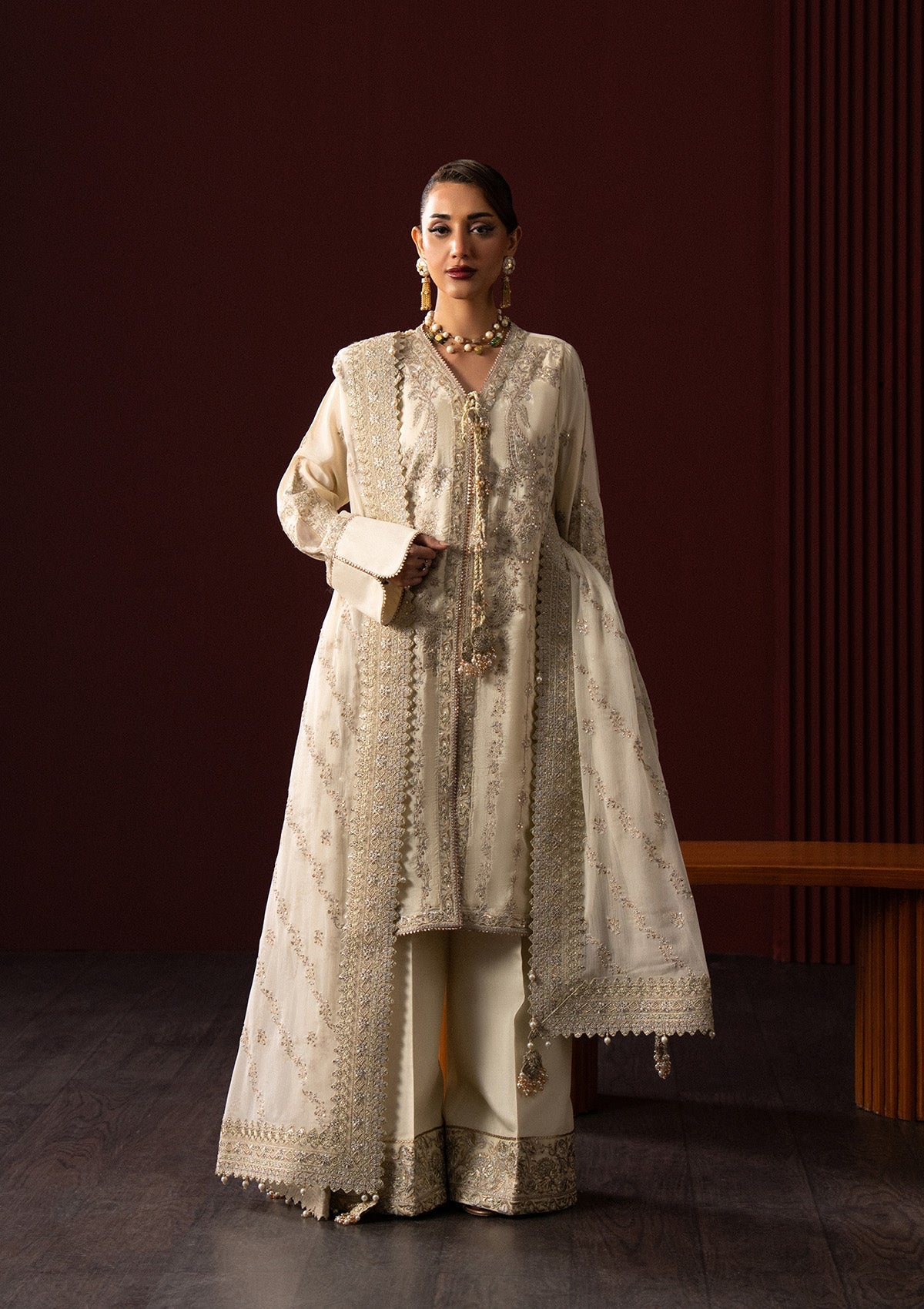 Aik Atelier Look 01 embroidered tussar silk suit