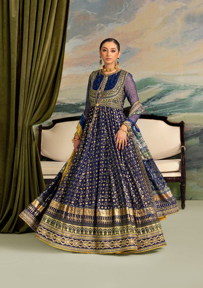 Aik Atelier | Lady Aik 26 | LOOK 02-Brand:Aik Atelier-Type:Ladies Clothes-Dark Navy Blue-Medium Silk-House of Maryam- Buy in UK, USA