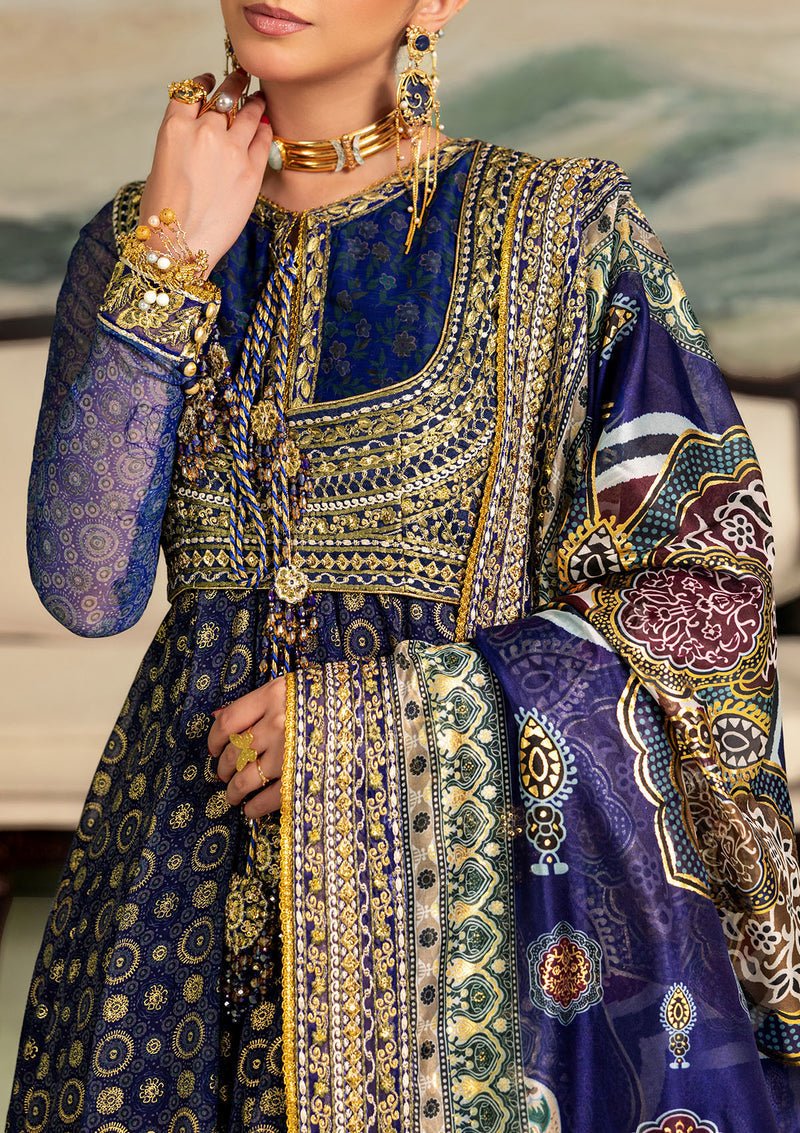 Aik Atelier | Lady Aik 26 | LOOK 02-Brand:Aik Atelier-Type:Ladies Clothes-Dark Navy Blue-Medium Silk-House of Maryam- Buy in UK, USA