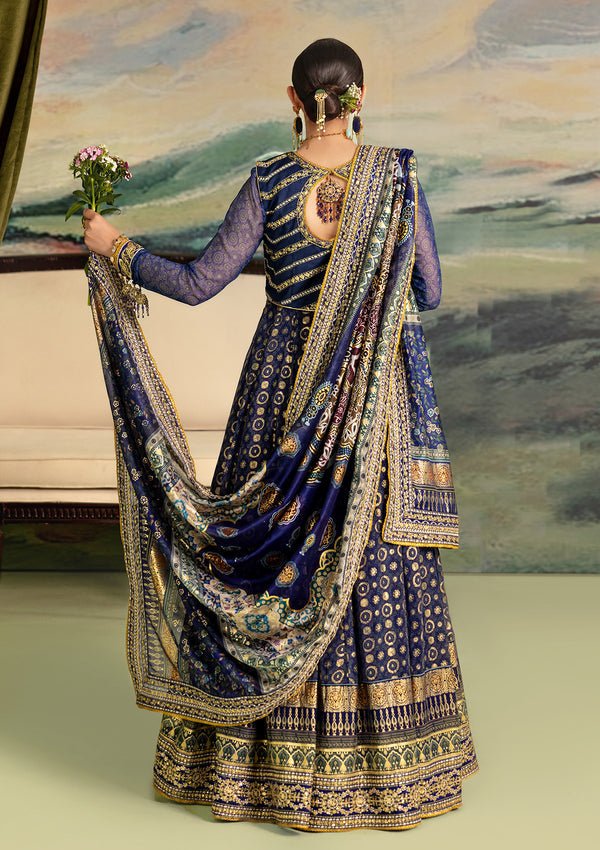 Aik Atelier | Lady Aik 26 | LOOK 02-Brand:Aik Atelier-Type:Ladies Clothes-Dark Navy Blue-Medium Silk-House of Maryam- Buy in UK, USA