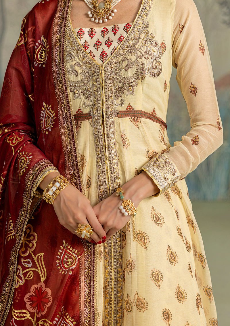 Aik Atelier | Lady Aik 26 | LOOK 03-Brand:Aik Atelier-Type:Ladies Clothes-Ivory Gold-Organza-House of Maryam- Buy in UK, USA