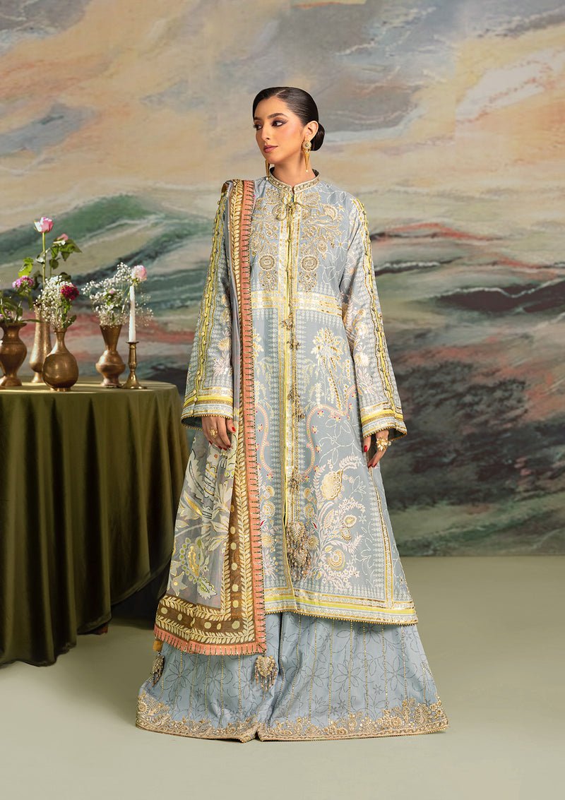 Aik Atelier | Lady Aik 26 | LOOK 04-Brand:Aik Atelier-Type:Ladies Clothes-Gray-Organza-House of Maryam- Buy in UK, USA