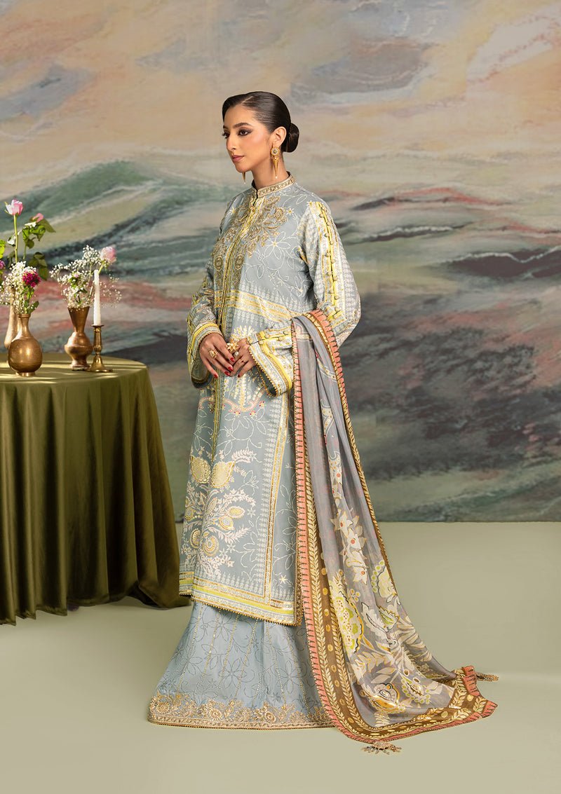 Aik Atelier | Lady Aik 26 | LOOK 04-Brand:Aik Atelier-Type:Ladies Clothes-Gray-Organza-House of Maryam- Buy in UK, USA
