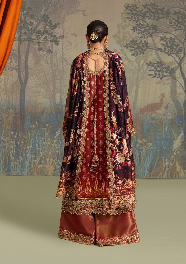 Aik Atelier | Lady Aik 26 | LOOK 05-Brand:Aik Atelier-Type:Ladies Clothes-Rust-Organza-House of Maryam- Buy in UK, USA